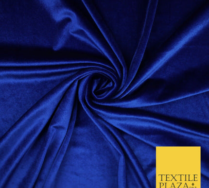 19 COLOURS - LUXURY Plush Plain Stretch Velvet Velour Fabric Material Craft 58"