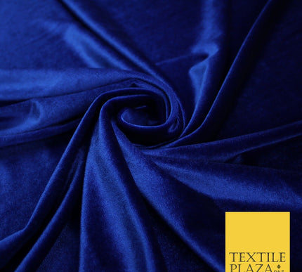 19 COLOURS - LUXURY Plush Plain Stretch Velvet Velour Fabric Material Craft 58"