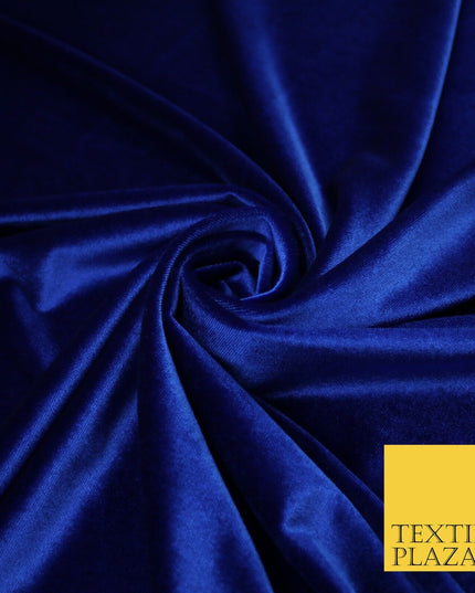 19 COLOURS - LUXURY Plush Plain Stretch Velvet Velour Fabric Material Craft 58"