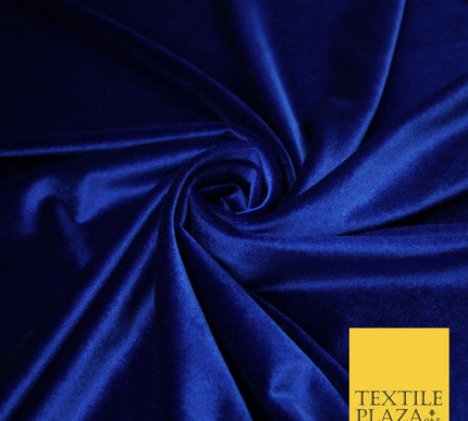 19 COLOURS - LUXURY Plush Plain Stretch Velvet Velour Fabric Material Craft 58"