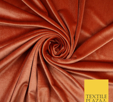 19 COLOURS - LUXURY Plush Plain Stretch Velvet Velour Fabric Material Craft 58"