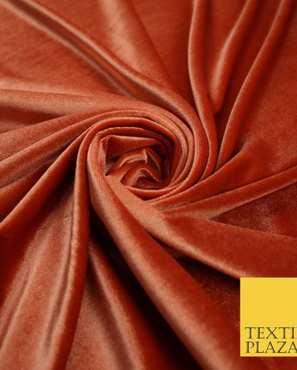 19 COLOURS - LUXURY Plush Plain Stretch Velvet Velour Fabric Material Craft 58"