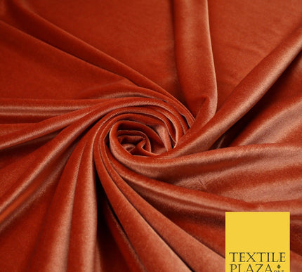 19 COLOURS - LUXURY Plush Plain Stretch Velvet Velour Fabric Material Craft 58"