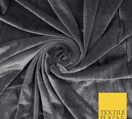 19 COLOURS - LUXURY Plush Plain Stretch Velvet Velour Fabric Material Craft 58"