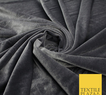 19 COLOURS - LUXURY Plush Plain Stretch Velvet Velour Fabric Material Craft 58"