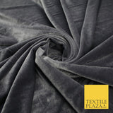 19 COLOURS - LUXURY Plush Plain Stretch Velvet Velour Fabric Material Craft 58"