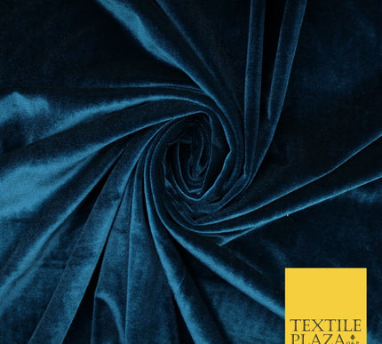 19 COLOURS - LUXURY Plush Plain Stretch Velvet Velour Fabric Material Craft 58"