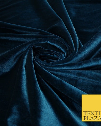 19 COLOURS - LUXURY Plush Plain Stretch Velvet Velour Fabric Material Craft 58"