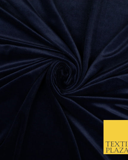6 COLOURS - Smooth Plain Velvet Velour Fabric Stretch Dress Craft 62" - 72" Wide