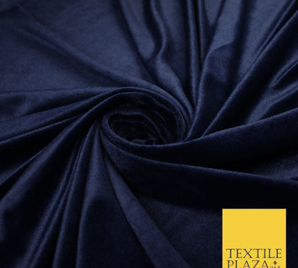 6 COLOURS - Smooth Plain Velvet Velour Fabric Stretch Dress Craft 62" - 72" Wide