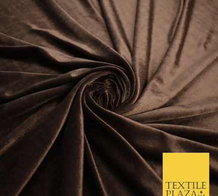 6 COLOURS - Smooth Plain Velvet Velour Fabric Stretch Dress Craft 62" - 72" Wide