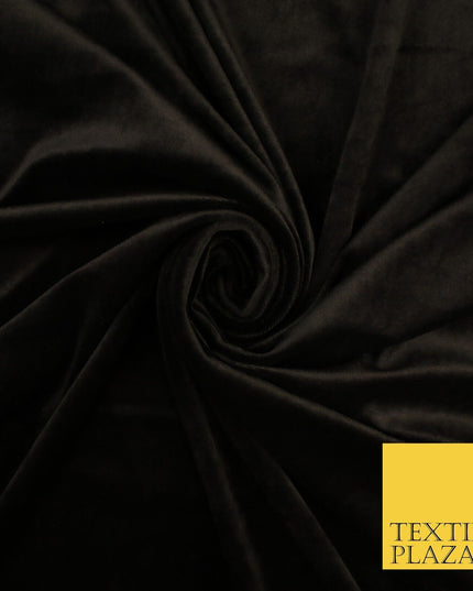6 COLOURS - Smooth Plain Velvet Velour Fabric Stretch Dress Craft 62" - 72" Wide