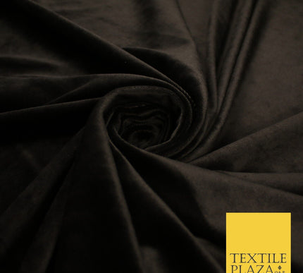6 COLOURS - Smooth Plain Velvet Velour Fabric Stretch Dress Craft 62" - 72" Wide