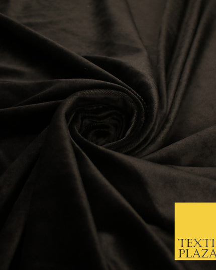6 COLOURS - Smooth Plain Velvet Velour Fabric Stretch Dress Craft 62" - 72" Wide
