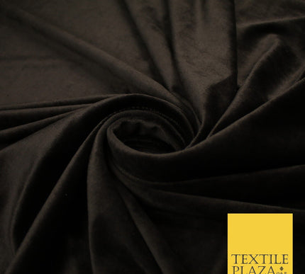 6 COLOURS - Smooth Plain Velvet Velour Fabric Stretch Dress Craft 62" - 72" Wide