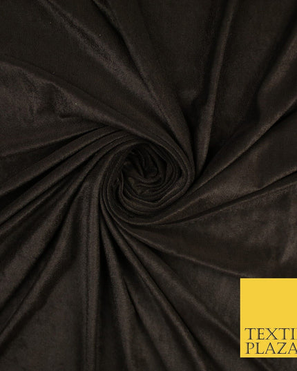 6 COLOURS - Smooth Plain Velvet Velour Fabric Stretch Dress Craft 62" - 72" Wide