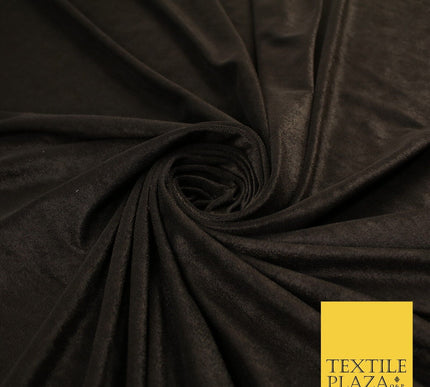 6 COLOURS - Smooth Plain Velvet Velour Fabric Stretch Dress Craft 62" - 72" Wide