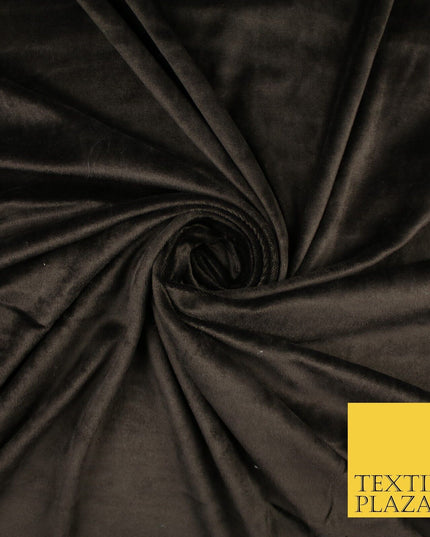 6 COLOURS - Smooth Plain Velvet Velour Fabric Stretch Dress Craft 62" - 72" Wide