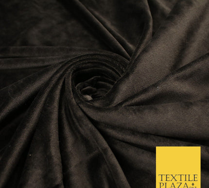 6 COLOURS - Smooth Plain Velvet Velour Fabric Stretch Dress Craft 62" - 72" Wide