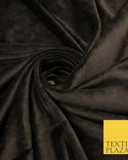 6 COLOURS - Smooth Plain Velvet Velour Fabric Stretch Dress Craft 62" - 72" Wide