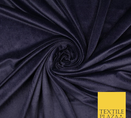 6 COLOURS - Smooth Plain Velvet Velour Fabric Stretch Dress Craft 62" - 72" Wide