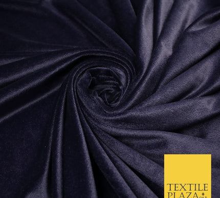 6 COLOURS - Smooth Plain Velvet Velour Fabric Stretch Dress Craft 62" - 72" Wide