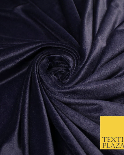6 COLOURS - Smooth Plain Velvet Velour Fabric Stretch Dress Craft 62" - 72" Wide