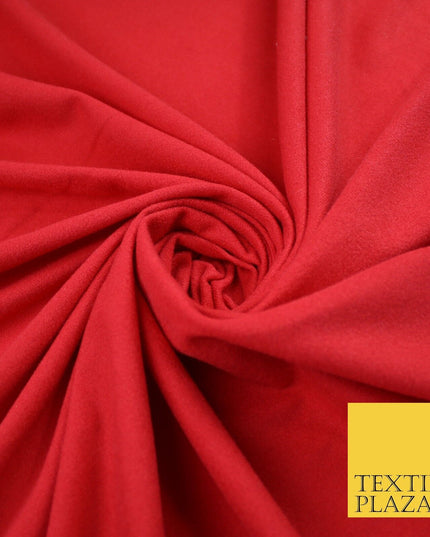 Tomato Red Plain Soft Brushed Cotton Winceyette Fabric Dress Craft 59" Wide 9989