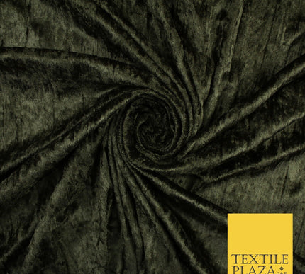 4 COLOURS- Crushed Lines Velvet Velour Fabric Material Backdrop Curtains Stretch