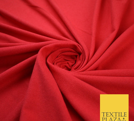 Tomato Red Plain Soft Brushed Cotton Winceyette Fabric Dress Craft 59" Wide 9989