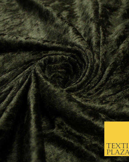 4 COLOURS- Crushed Lines Velvet Velour Fabric Material Backdrop Curtains Stretch