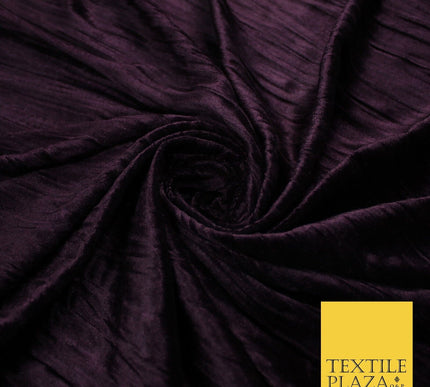 4 COLOURS- Crushed Lines Velvet Velour Fabric Material Backdrop Curtains Stretch