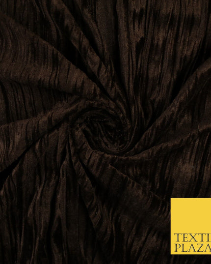 4 COLOURS- Crushed Lines Velvet Velour Fabric Material Backdrop Curtains Stretch
