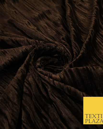 4 COLOURS- Crushed Lines Velvet Velour Fabric Material Backdrop Curtains Stretch