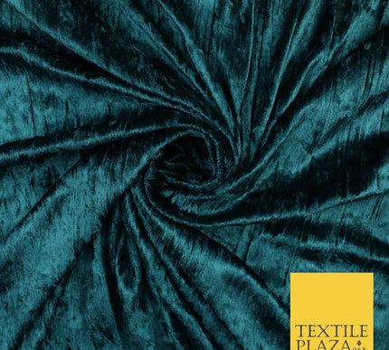 4 COLOURS- Crushed Lines Velvet Velour Fabric Material Backdrop Curtains Stretch