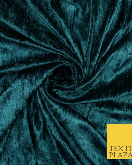 4 COLOURS- Crushed Lines Velvet Velour Fabric Material Backdrop Curtains Stretch