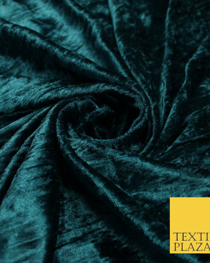 4 COLOURS- Crushed Lines Velvet Velour Fabric Material Backdrop Curtains Stretch