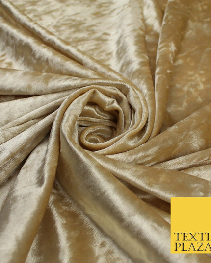 GOLD CREAM OLIVE Plain Soft Velvet Velour Fabric Stretch Dress Material 58" WIDE