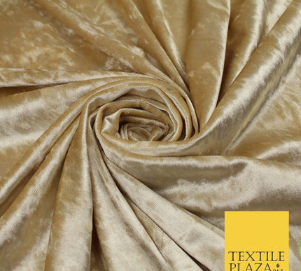GOLD CREAM OLIVE Plain Soft Velvet Velour Fabric Stretch Dress Material 58" WIDE