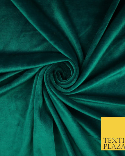 26 COLOURS - MIX VARIETY Plain Velvet Velour Fabric Stretch Dress Craft 54"-81"