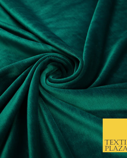 26 COLOURS - MIX VARIETY Plain Velvet Velour Fabric Stretch Dress Craft 54"-81"