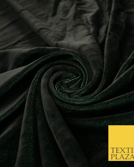 26 COLOURS - MIX VARIETY Plain Velvet Velour Fabric Stretch Dress Craft 54"-81"