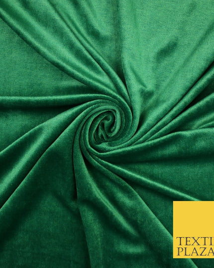 26 COLOURS - MIX VARIETY Plain Velvet Velour Fabric Stretch Dress Craft 54"-81"