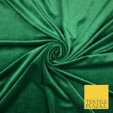 26 COLOURS - MIX VARIETY Plain Velvet Velour Fabric Stretch Dress Craft 54"-81"