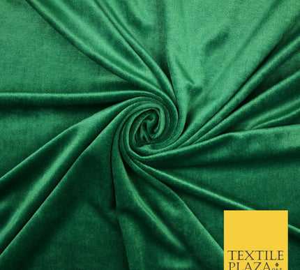 26 COLOURS - MIX VARIETY Plain Velvet Velour Fabric Stretch Dress Craft 54"-81"