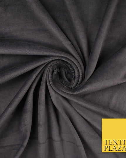 26 COLOURS - MIX VARIETY Plain Velvet Velour Fabric Stretch Dress Craft 54"-81"