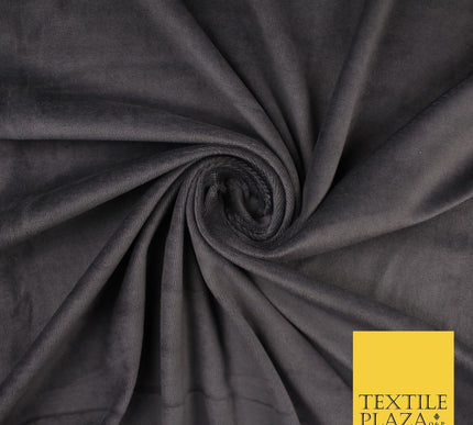 26 COLOURS - MIX VARIETY Plain Velvet Velour Fabric Stretch Dress Craft 54"-81"