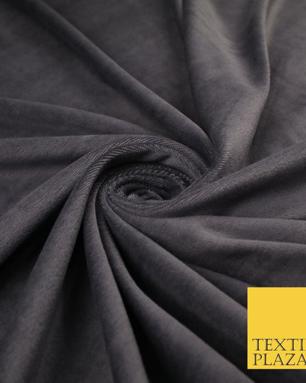 26 COLOURS - MIX VARIETY Plain Velvet Velour Fabric Stretch Dress Craft 54"-81"