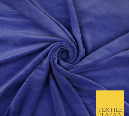 26 COLOURS - MIX VARIETY Plain Velvet Velour Fabric Stretch Dress Craft 54"-81"