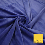 26 COLOURS - MIX VARIETY Plain Velvet Velour Fabric Stretch Dress Craft 54"-81"